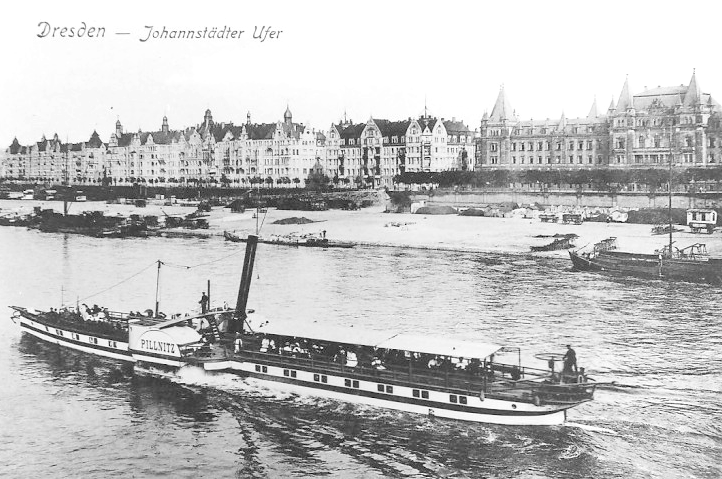 Fot 1 Statek parowy jeszcze pod nazwą Pillnitz pocz. XX wieku