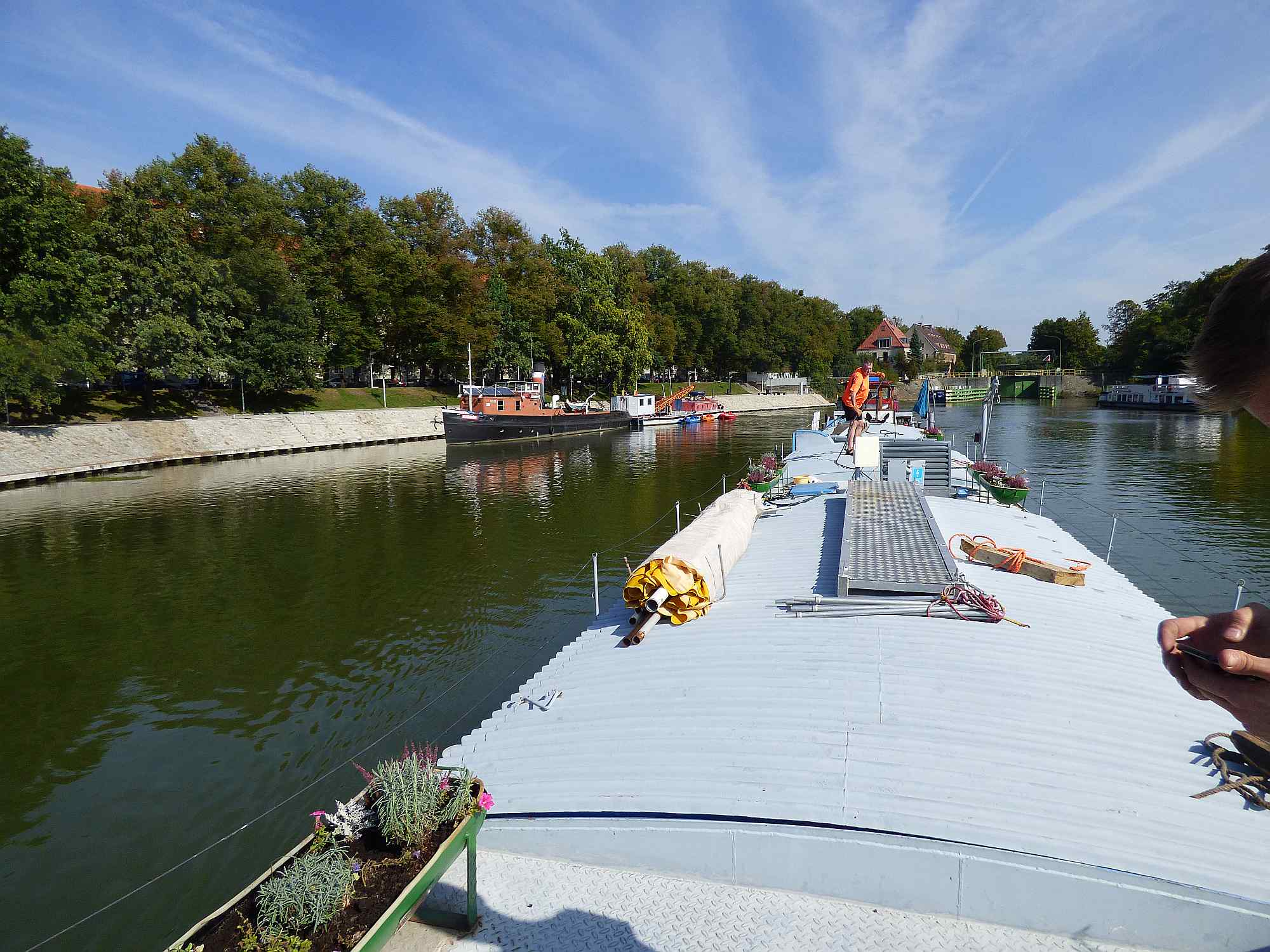 Wyjście z przystani Muzeum Odry