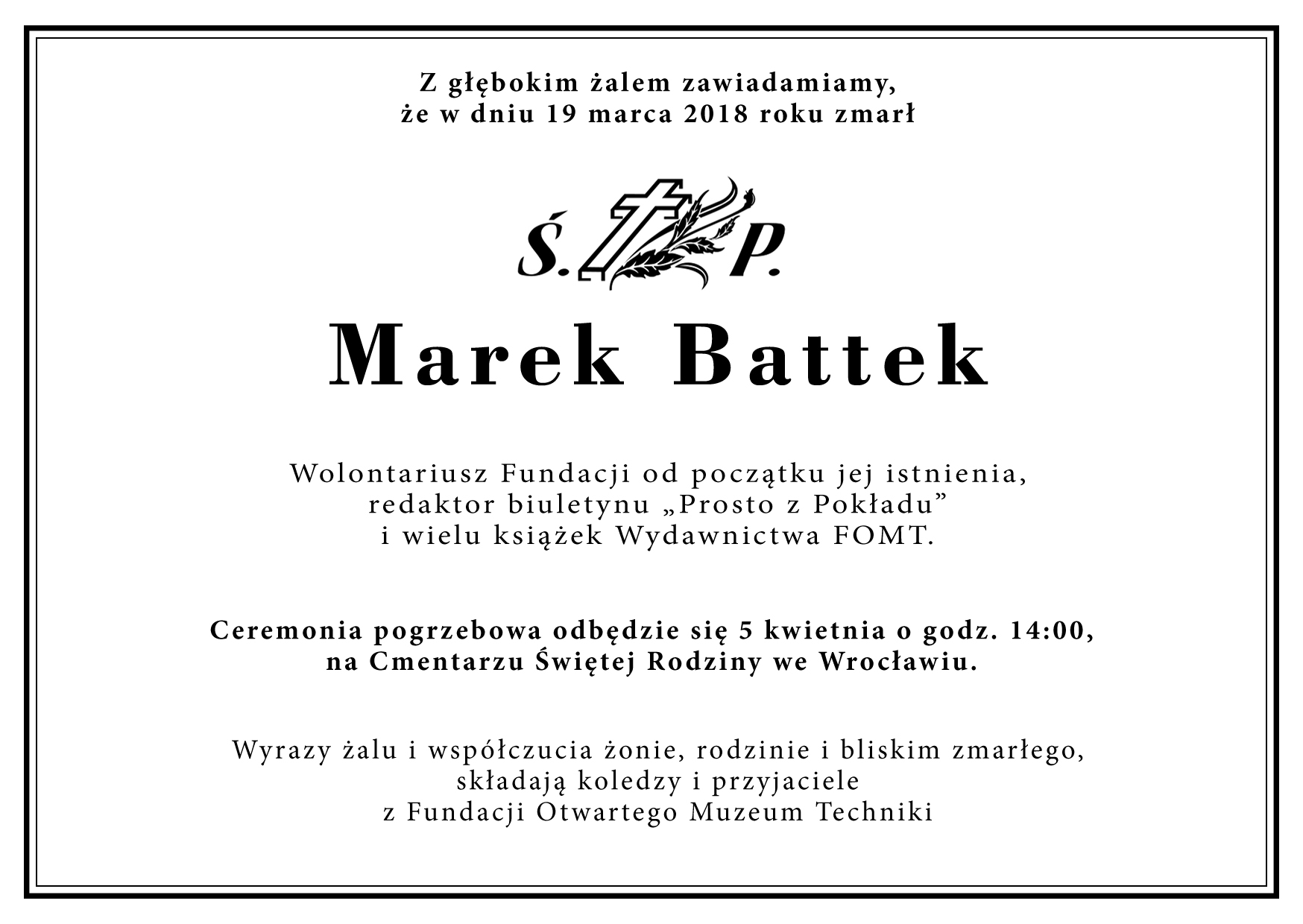 Nekrolog Battek